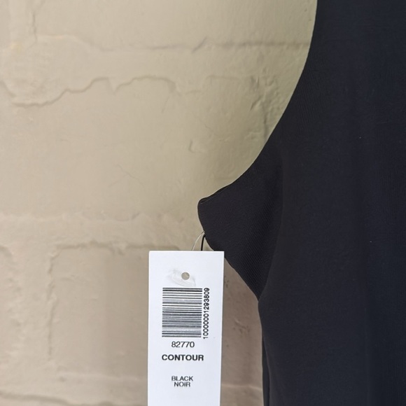 Babaton tank crop black stretch scoop neck 2xl NEW nylon elastane blend aritzia - Picture 3 of 4